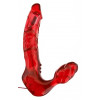 Toy Joy Безремневой вибро-страпон Bend Over Boyfriend Vibrating Red (TOY9696) - зображення 3