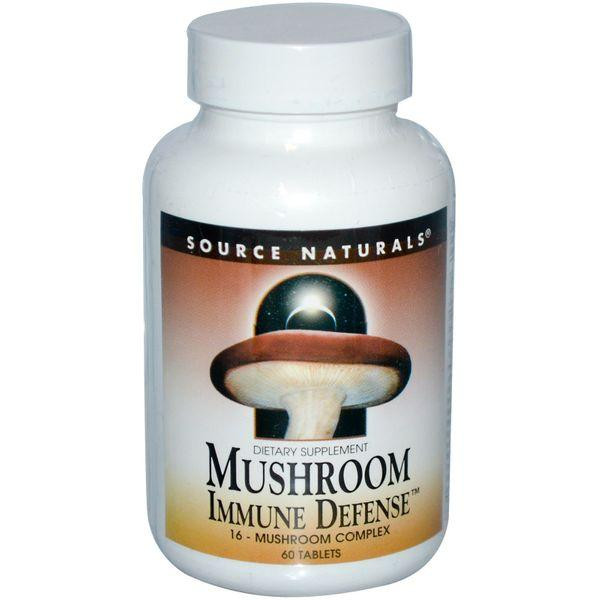 Source Naturals Комплекс из 15 Разновидностей Грибов, Mushroom Immune Defense, , 60 таблеток - зображення 1