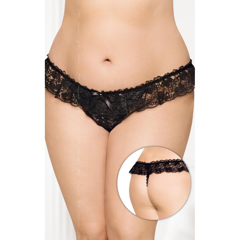 SoftLine Жіночі стринги - G-String 2432, Plus Size, black, XL / XXXL (55912432111) - зображення 1