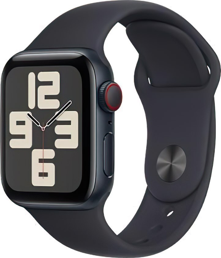 Apple Watch SE 2 GPS + Cellular 40mm Midnight Aluminum Case w. Midnight S. Band - M/L (MRGA3) - зображення 1