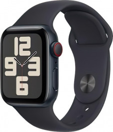 Apple Watch SE 2 GPS + Cellular 40mm Midnight Aluminum Case w. Midnight S. Band - M/L (MRGA3)