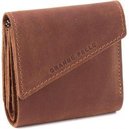 Grande Pelle Компактний гаманець з вінтажної шкіри теракотового кольору  67841