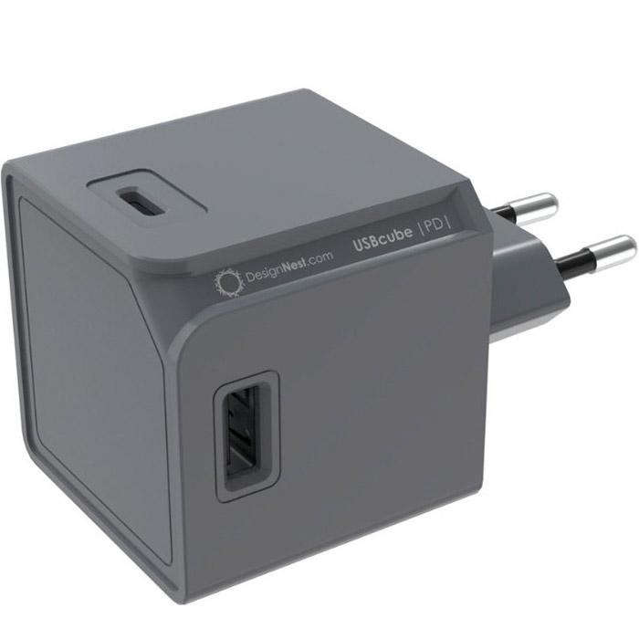 Allocacoc USBcube Original 2xUSB-A, 2xUSB-C, 65W Gray (DH1253GY/EUPD65) - зображення 1