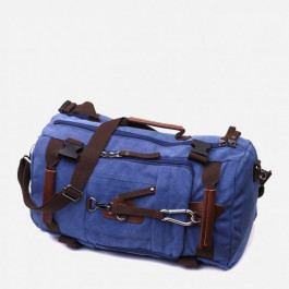Vintage Сумка-рюкзак чоловіча  leather-22159 20 л Синя