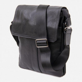 Vintage Мужская сумка кожаная  Черная (leather-20442)