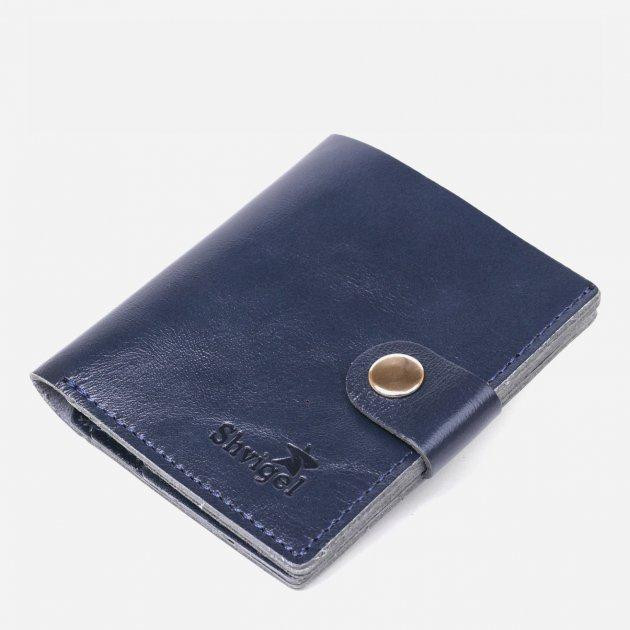 SHVIGEL Кошелек кожаный  leather-16507 Синий - зображення 1