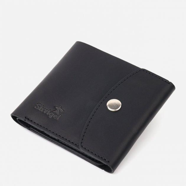 SHVIGEL Шкіряне портмоне  leather-16612 Чорне - зображення 1