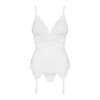 Obsessive 810COR2 corset & thong white S/M (SO7158) - зображення 5