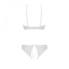 Passion Комплект Passion URSULA SET white XXL/XXXL: бра, трусики с ажурным декором и открытым шагом (SO5846) - зображення 4