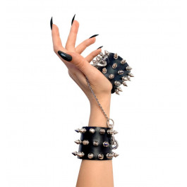 Art of Sex Rose Spiked Leather Handcuffs, натуральна шкіра (SO7654)