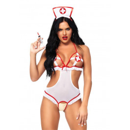Leg Avenue Roleplay Naughty Nurse OS White/Red (SO7892)