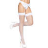 Leg Avenue Панчохи-сітка зі швом  Backseam Thigh Highs White, one size (SO7975) - зображення 4