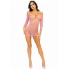 Leg Avenue Heart net mini dress OS Pink (SO7960) - зображення 5