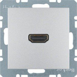 Berker Розетка HDMI, подключение сзади под углом 90 градусов, алюминий B.3/B.7 (3315431404)