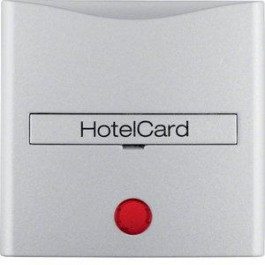 Berker Hакладка карточного выключат для гостиниц с оттиском и линзой, алюминий B.3/B.7 (16401404)
