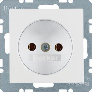 Berker Розетка без з/к, полярная белизна матовая, 16А/250В S.1/B.3/B.7 (6167031909) - зображення 1