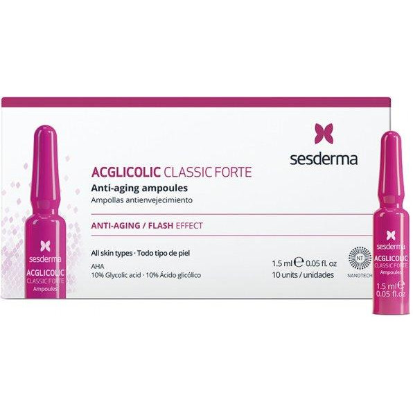 SeSDerma Acglicolic Classic Forte Anti-Aging Ampoules 10 x 1.5ml - зображення 1