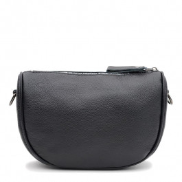 Borsa Leather Сумка через плече жіноча шкіряна чорна  K18569bl-black