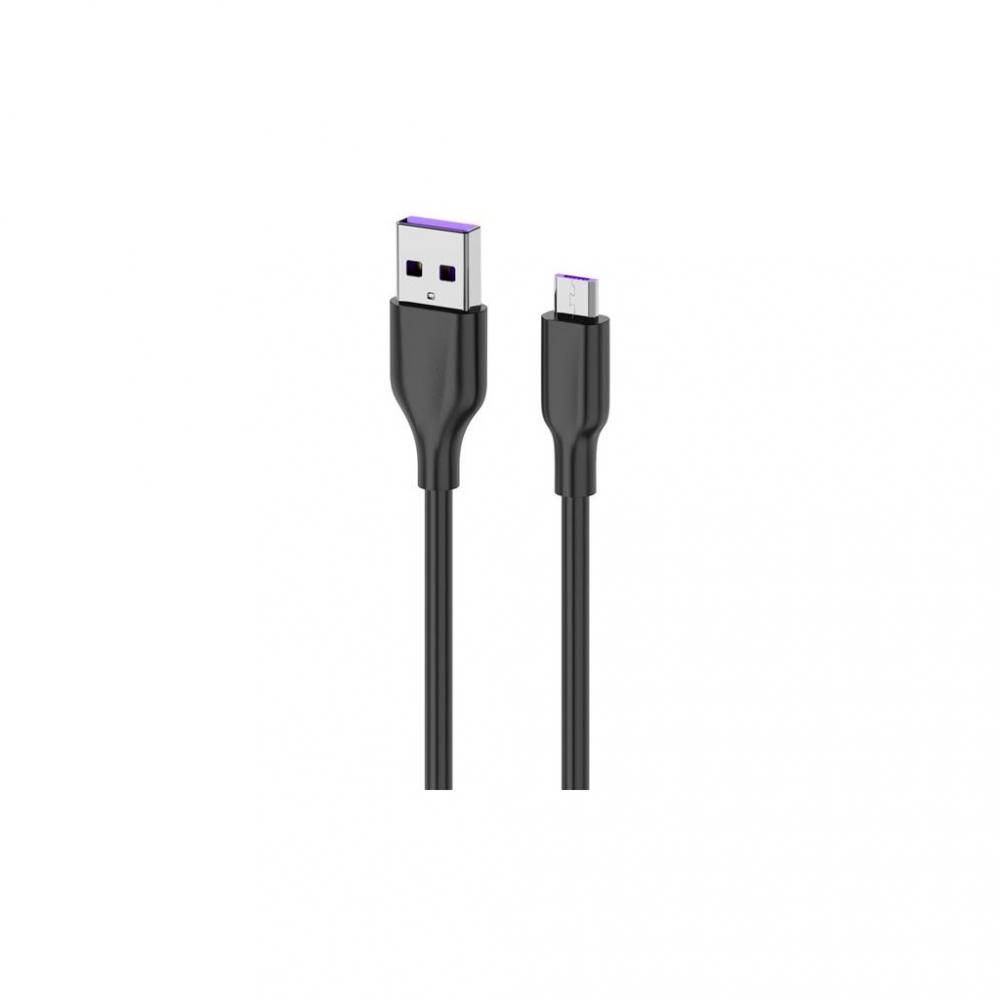 2E USB 2.0 to Micro USB 1m Glow Black (2E-CCAM-BL) - зображення 1