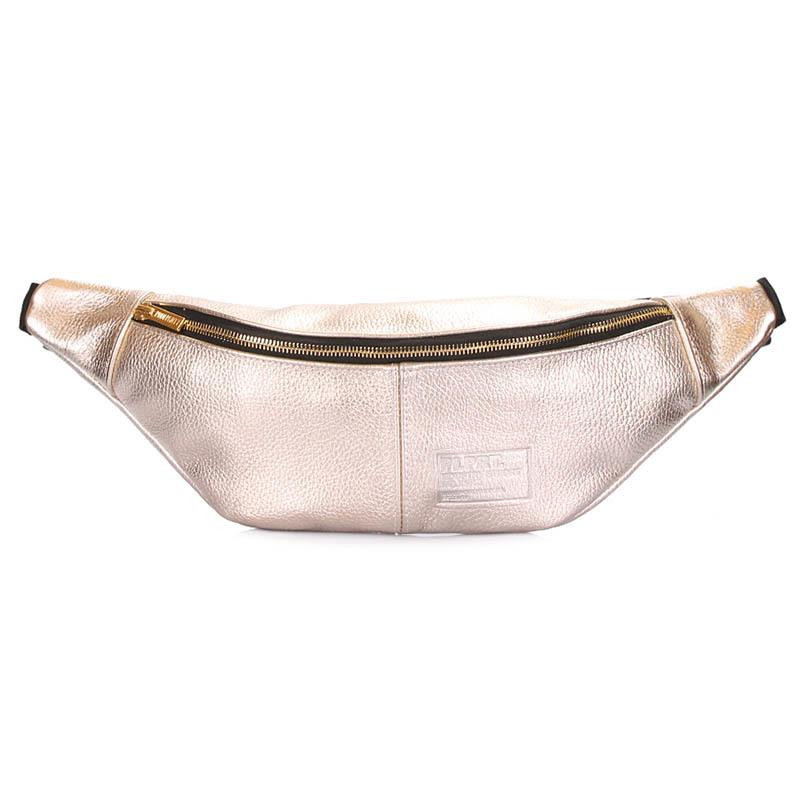 Poolparty Поясная кожаная сумка  PLPRT Золотистый (waistbag-leather-gold) - зображення 1