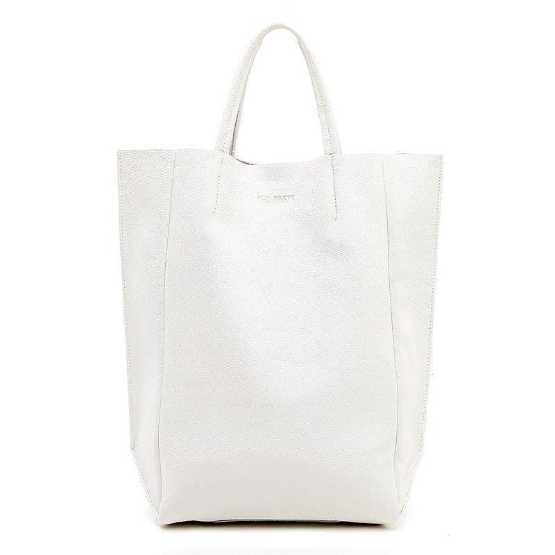 Poolparty Женская кожаная сумка  BigSoho (poolparty-bigsoho-white) - зображення 1