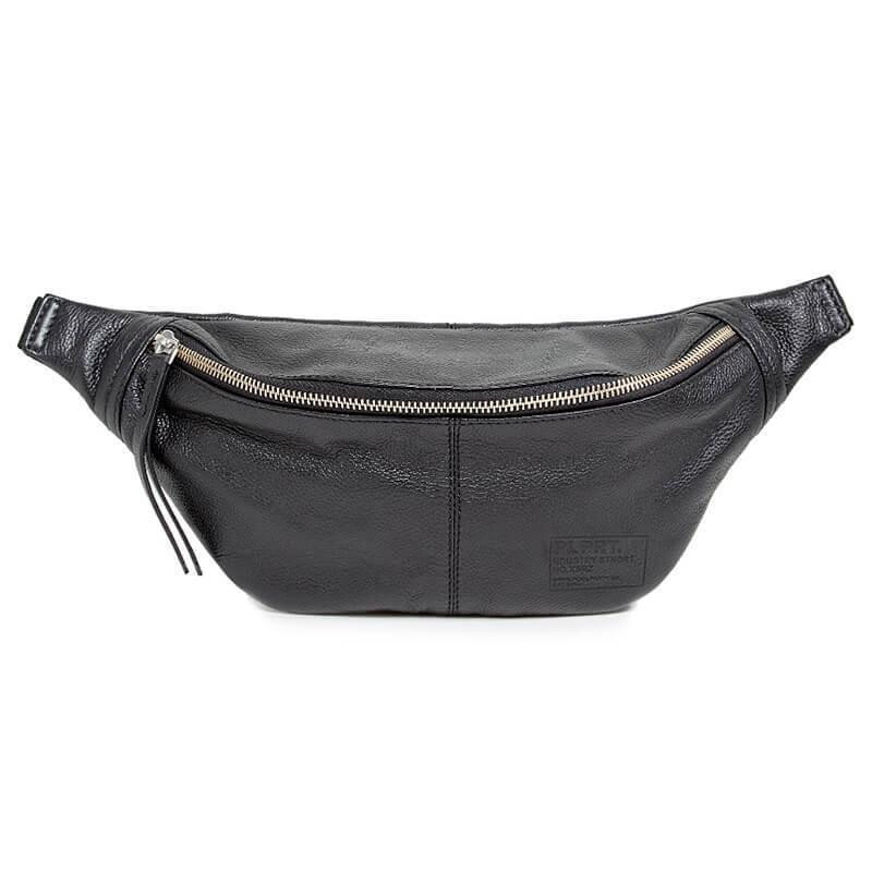 Poolparty Поясная кожаная сумка-бананка  PLPRT (waistbag-leather-black) - зображення 1