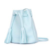 Poolparty Женская кожаная сумка на завязках  Bucket Голубая (bucket-blue) - зображення 1
