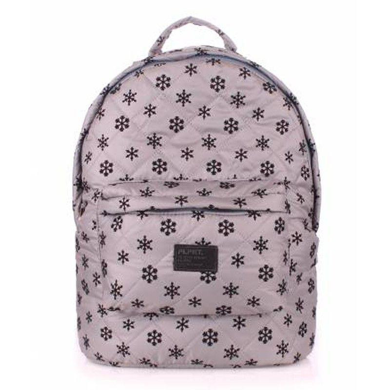 Poolparty Рюкзак стьобаний (backpack-snowflakes-grey) - зображення 1