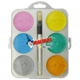 Malinos Краски перламутровые акварельные Maxi Perleffekt 6 цветов MA-300014