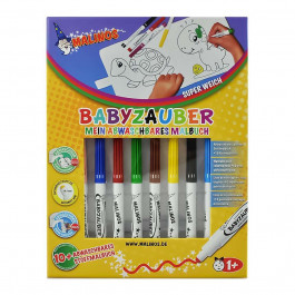 Malinos Фломастеры для малышей Babyzauber 10 шт + моющаяся мягкая раскраска MA-300015