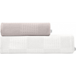 COSAS Набір рушників  Set Towel Squares Coffe 95х130 см + Squares White 75х130 см (4822052070710)