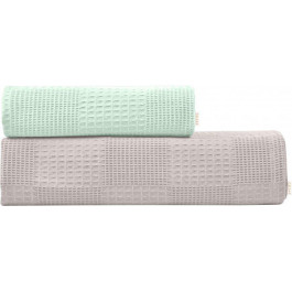 COSAS Набір рушників  Set Towel Squares Mint 95х130 см + Squares Coffe 75х130 см (4822052070864)