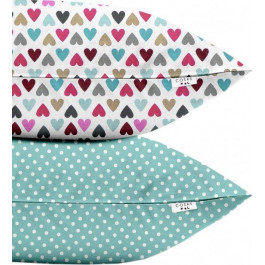 COSAS Набір наволочок  Бязь Set Pillow Love Dots 40х60 см 2 шт Mint (4822052024911)