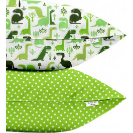 COSAS Набор наволочек Бязь Set Pillow Dino Dots 40х60 см 2 шт Green (4822052025116)