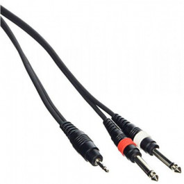 BIG Готовый кабель 1шт мини джек стерео(3,5) - 2шт джек моно(6,3) 10м (YC005 10М)