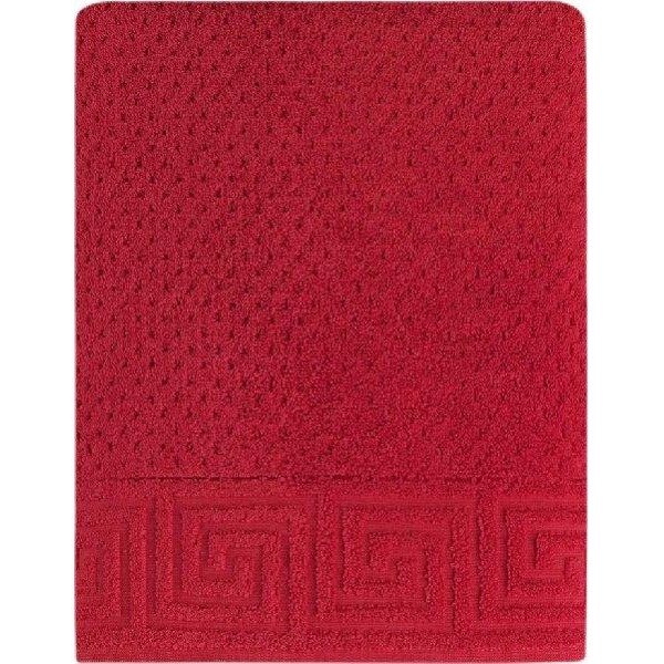 ARYA Махровое полотенце Жаккард Meander 100% Хлопок Красное 70X140 (8680943092397) - зображення 1