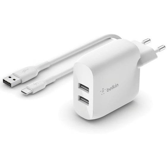 Belkin Boost Up Charge Dual USB-A Home Charger + USB-A/Micro USB (WCE002VF1MWH) - зображення 1