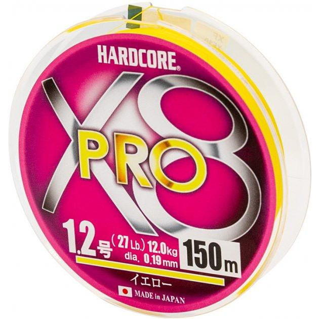 DUEL Hardcore X8 Pro Yellow / #1.2 / 0.19mm 150m 12.0kg (H3881) - зображення 1