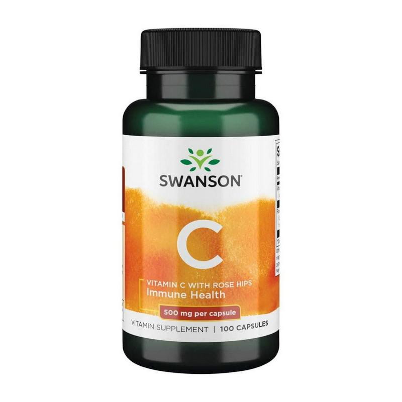 Swanson Vitamin C 500 mg with Rose Hips (100 caps) - зображення 1