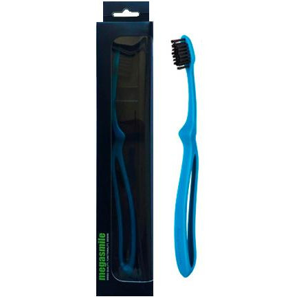 Megasmile Зубная щетка  Loop Black Whitening Голубая (7640131972536_blue) - зображення 1