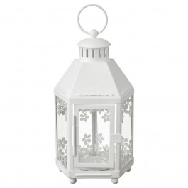 IKEA KRINGSYNT (705.097.02) внутрішній/зовнішній ліхтар для чайних свічок, білий
