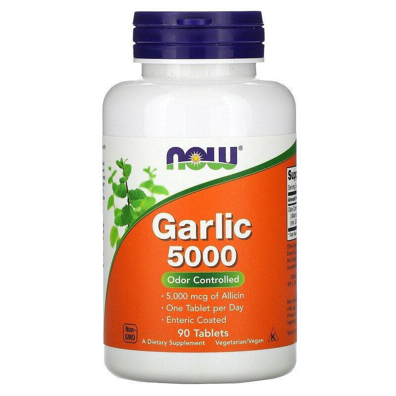 Now Чеснок 5000, экстракт, Garlic, , 90 табл, (NOW-01814) - зображення 1