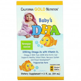 California Gold Nutrition DHA для младенцев, Baby's DHA, , 59 мл (CGN-00871)