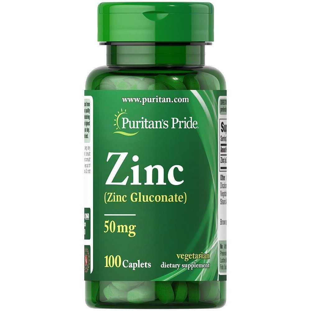 Puritan's Pride Цинк, Zinc, , 50 мг, 100 капсул (PTP-12060) - зображення 1