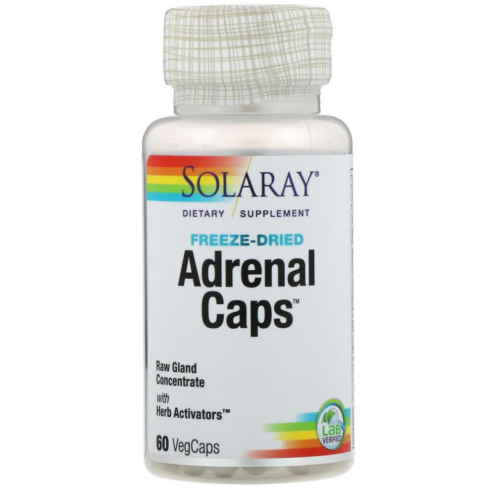 Solaray Здоровье надпочечников, Adrenal Caps, , 60 капсул (SOR-05100) - зображення 1