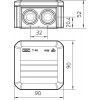 OBO Bettermann Кабельная коробка распределительная с вводами T40 90х90х52, IP55 (2007045) - зображення 2