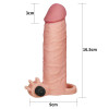 LoveToy Pleasure X-Tender Vibrating Penis Sleeve Add 2" Flesh (6452LVTOY054) - зображення 2