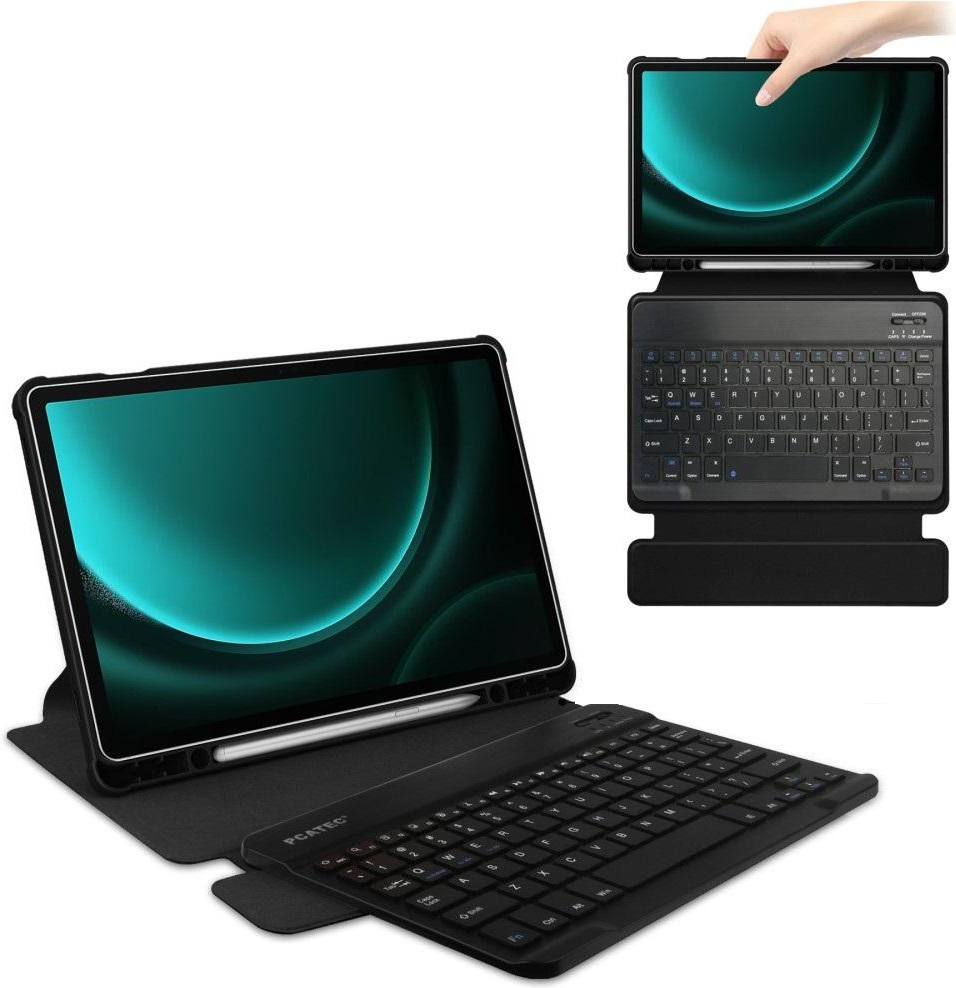 BeCover Чохол з бездротовою клавіатурою для Samsung Galaxy Tab S9 Plus/S9 FE Plus Black (710392) - зображення 1
