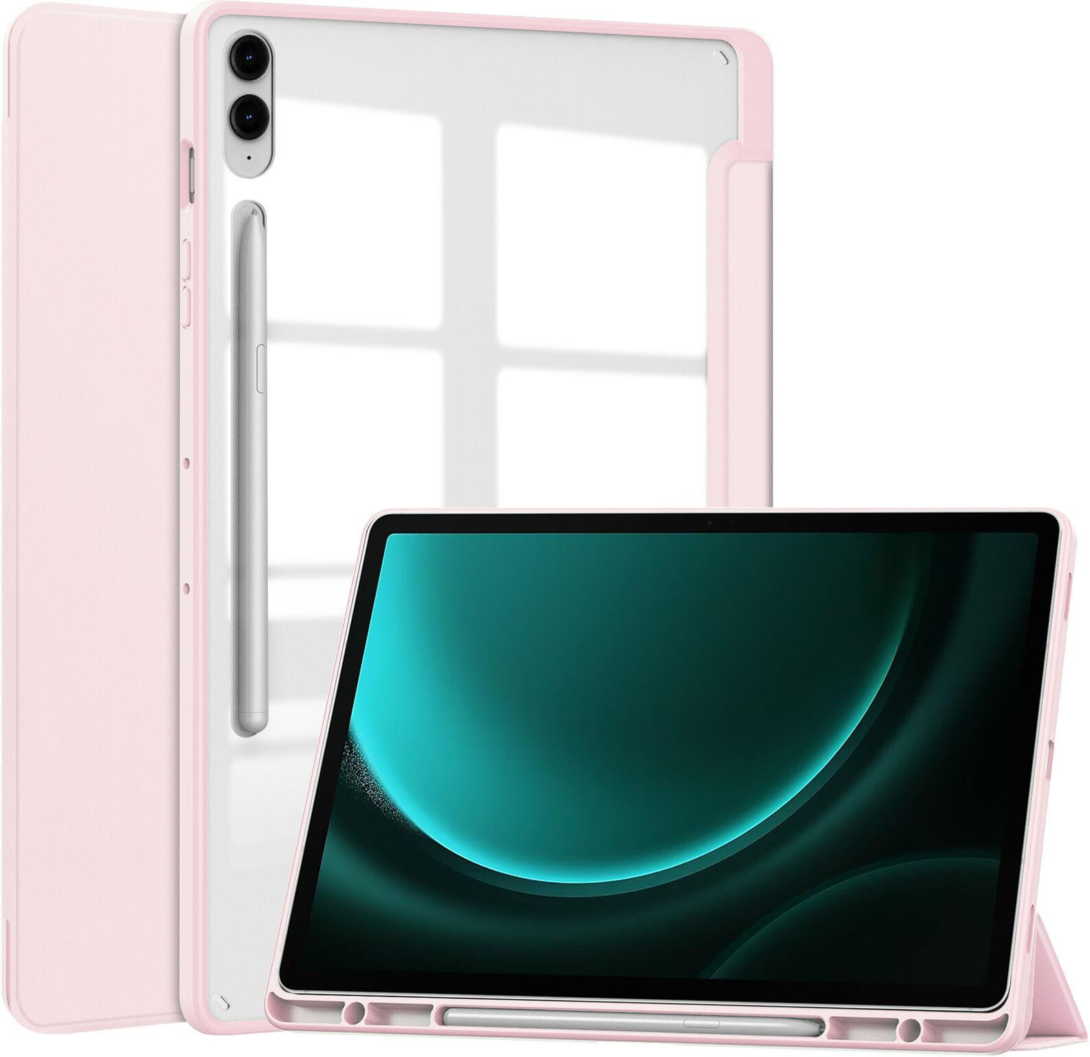 BeCover Чохол-книжка Soft Edge з кріпленням для Samsung Galaxy Tab S9 Plus/S9 FE Plus Pink (710408) - зображення 1