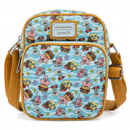   Loungefly Spongebob - Gang AOP Passport Bag